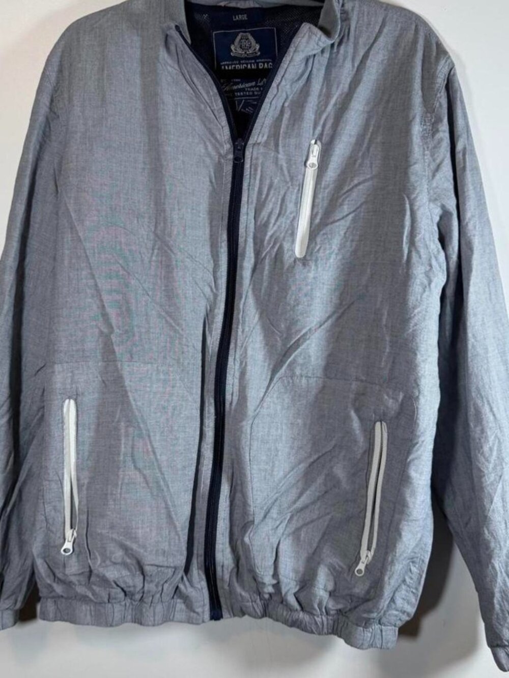 American Rag gray windbreaker jacket size L